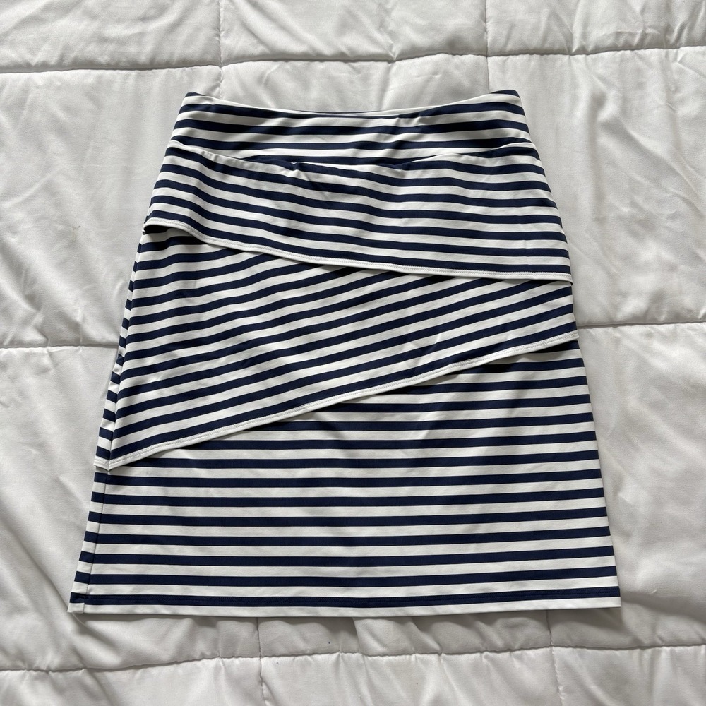 J.‎ McLaughlin Midi Skirt Nicola Catalina Cloth Womens Small Blue Beach Coastal